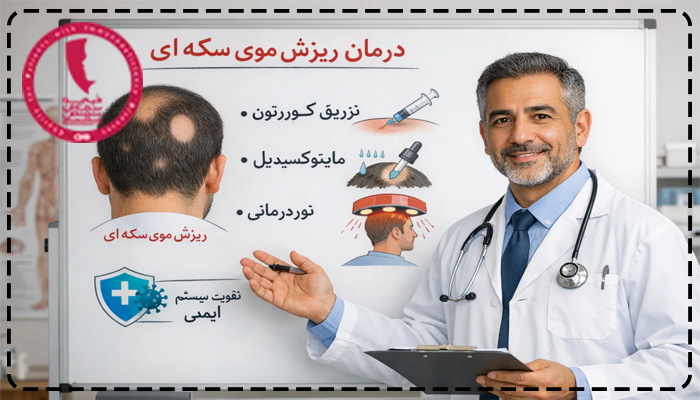 درمان ریزش سکه ای مو